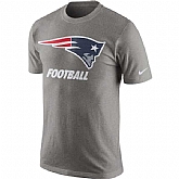 Nike New England Patriots Grey Short Sleeve Men's T-Shirt,baseball caps,new era cap wholesale,wholesale hats