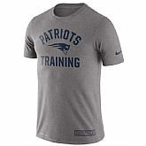 Nike New England Patriots Heathered Gray Training Performance Men's T-Shirt,baseball caps,new era cap wholesale,wholesale hats