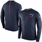 Nike New England Patriots Navy 2015 Sideline Crew Fleece Performance Sweatshirt,baseball caps,new era cap wholesale,wholesale hats