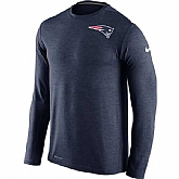 Nike New England Patriots Navy Dri-Fit Touch Long Sleeve Performance Men's T-Shirt,baseball caps,new era cap wholesale,wholesale hats