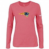Nike New England Patriots Pink Long Sleeve Women T Shirt02,baseball caps,new era cap wholesale,wholesale hats