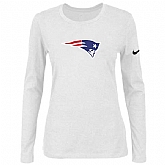 Nike New England Patriots White Long Sleeve Women T Shirt02,baseball caps,new era cap wholesale,wholesale hats