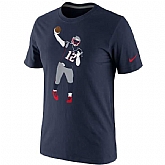 Nike Patriots #12 Tom Brady Blue Short Sleeve Men's T-Shirt,baseball caps,new era cap wholesale,wholesale hats