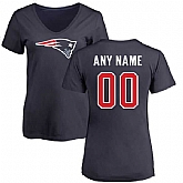 Women Customized New England Patriots Navy Blue Design Your Own Navy Blue Short Sleeve Fitted T-Shirt,baseball caps,new era cap wholesale,wholesale hats
