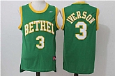 Bethel High School #3 Allen Iverson Green All Stitched Stitched Jersey,baseball caps,new era cap wholesale,wholesale hats