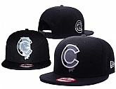 Cubs Team Logo Black Reflective Ajustable Hat GS,baseball caps,new era cap wholesale,wholesale hats