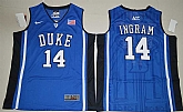 Duke Blue Devils #14 Brandon Ingram Blue College Basketball Stitched Jersey,baseball caps,new era cap wholesale,wholesale hats