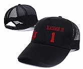 Indiana Hoosiers #1 James Blackmon Jr. Black Mesh College Basketball Adjustable Hat,baseball caps,new era cap wholesale,wholesale hats