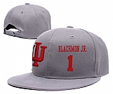 Indiana Hoosiers #1 James Blackmon Jr. Gray College Basketball Adjustable Hat,baseball caps,new era cap wholesale,wholesale hats