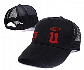 Indiana Hoosiers #11 Devonte Green Black Mesh College Basketball Adjustable Hat,baseball caps,new era cap wholesale,wholesale hats