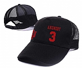 Indiana Hoosiers #3 OG Anunoby Black Mesh College Basketball Adjustable Hat,baseball caps,new era cap wholesale,wholesale hats