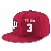 Indiana Hoosiers #3 OG Anunoby Red Adjustable Hat,baseball caps,new era cap wholesale,wholesale hats