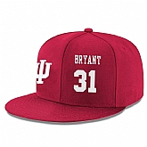 Indiana Hoosiers #31 Thomas Bryant Red Adjustable Hat