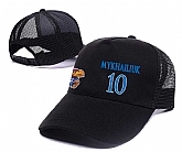 Kansas Jayhawks #10 Sviatoslav Mykhailiuk Black Mesh College Basketball Adjustable Hat,baseball caps,new era cap wholesale,wholesale hats