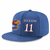 Kansas Jayhawks #11 Josh Jackson Blue Adjustable Hat,baseball caps,new era cap wholesale,wholesale hats