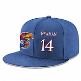 Kansas Jayhawks #14 Malik Newman Blue Adjustable Hat,baseball caps,new era cap wholesale,wholesale hats