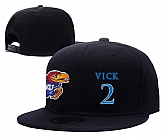 Kansas Jayhawks #2 Lagerald Vick Black College Basketball Adjustable Hat,baseball caps,new era cap wholesale,wholesale hats