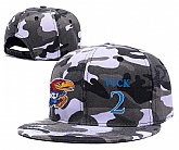 Kansas Jayhawks #2 Lagerald Vick Gray Camo College Basketball Adjustable Hat,baseball caps,new era cap wholesale,wholesale hats