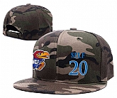 Kansas Jayhawks #20 Tyler Self Camo College Basketball Adjustable Hat,baseball caps,new era cap wholesale,wholesale hats
