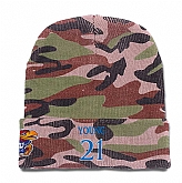 Kansas Jayhawks #21 Clay Young Camo College Basketball Knit Hat,baseball caps,new era cap wholesale,wholesale hats