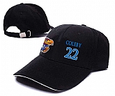 Kansas Jayhawks #22 Dwight Coleby Black College Basketball Adjustable Peaked Hat,baseball caps,new era cap wholesale,wholesale hats