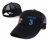 Kansas Jayhawks #3 Sam Cunliffe Black Mesh College Basketball Adjustable Hat,baseball caps,new era cap wholesale,wholesale hats