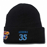 Kansas Jayhawks #35 Black College Basketball Knit Hat,baseball caps,new era cap wholesale,wholesale hats