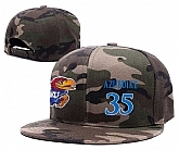 Kansas Jayhawks #35 Udoka Azubuike Camo College Basketball Adjustable Hat,baseball caps,new era cap wholesale,wholesale hats