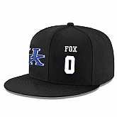 Kentucky Wildcats #0 De'Aaron Fox Black Adjustable Hat