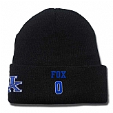 Kentucky Wildcats #0 De'Aaron Fox Black College Basketball Knit Hat,baseball caps,new era cap wholesale,wholesale hats