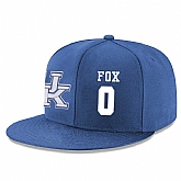 Kentucky Wildcats #0 De'Aaron Fox Blue Adjustable Hat,baseball caps,new era cap wholesale,wholesale hats