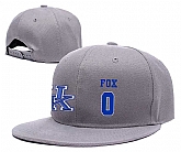 Kentucky Wildcats #0 De'Aaron Fox Gray College Basketball Adjustable Hat,baseball caps,new era cap wholesale,wholesale hats