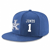 Kentucky Wildcats #1 Sacha Killeya Jones Blue Adjustable Hat,baseball caps,new era cap wholesale,wholesale hats