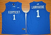 Kentucky Wildcats #1 Skal Labissiere Blue College Basketball Stitched Jersey