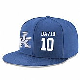 Kentucky Wildcats #10 Jonny David Blue Adjustable Hat,baseball caps,new era cap wholesale,wholesale hats