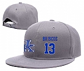 Kentucky Wildcats #13 Isaiah Briscoe Gray College Basketball Adjustable Hat,baseball caps,new era cap wholesale,wholesale hats