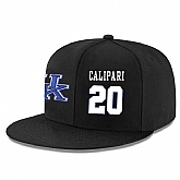 Kentucky Wildcats #20 Brad Calipari Black Adjustable Hat,baseball caps,new era cap wholesale,wholesale hats