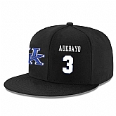 Kentucky Wildcats #3 Edrice Adebayo Black Adjustable Hat,baseball caps,new era cap wholesale,wholesale hats