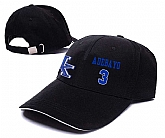Kentucky Wildcats #3 Edrice Adebayo Black College Basketball Adjustable Peaked Hat,baseball caps,new era cap wholesale,wholesale hats