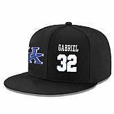 Kentucky Wildcats #32 Wenyen Gabriel Black Adjustable Hat