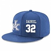 Kentucky Wildcats #32 Wenyen Gabriel Blue Adjustable Hat