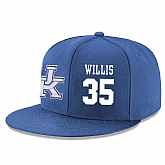 Kentucky Wildcats #35 Derek Willis Blue Adjustable Hat