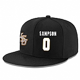 LSU Tigers #0 Brandon Sampson Black Adjustable Hat,baseball caps,new era cap wholesale,wholesale hats