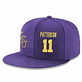 LSU Tigers #11 Jalyn Patterson Purple Adjustable Hat,baseball caps,new era cap wholesale,wholesale hats