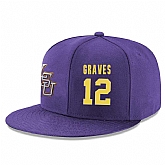 LSU Tigers #12 Marshall Graves Purple Adjustable Hat,baseball caps,new era cap wholesale,wholesale hats