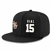 LSU Tigers #15 Reed Vial Black Adjustable Hat,baseball caps,new era cap wholesale,wholesale hats