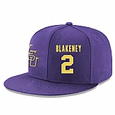 LSU Tigers #2 Antonio Blakeney Purple Adjustable Hat,baseball caps,new era cap wholesale,wholesale hats
