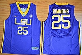 LSU Tigers #25 Ben Simmons Purple College Basketball Stitched Jersey,baseball caps,new era cap wholesale,wholesale hats