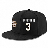 LSU Tigers #3 Elbert Robinson III Black Adjustable Hat,baseball caps,new era cap wholesale,wholesale hats