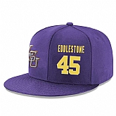 LSU Tigers #45 Brandon Eddlestone Purple Adjustable Hat,baseball caps,new era cap wholesale,wholesale hats
